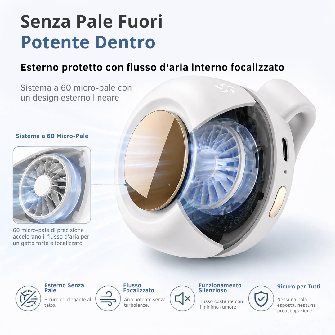 Mini Ventilatore a Clip