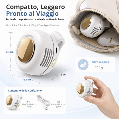 Mini Ventilatore a Clip